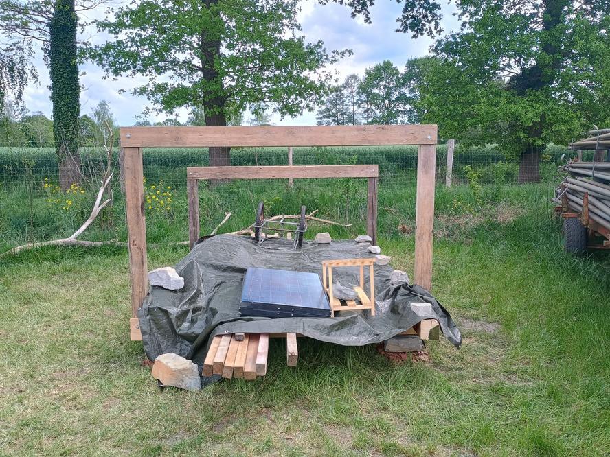 First shelter construction weekend: Sleeping Shelter