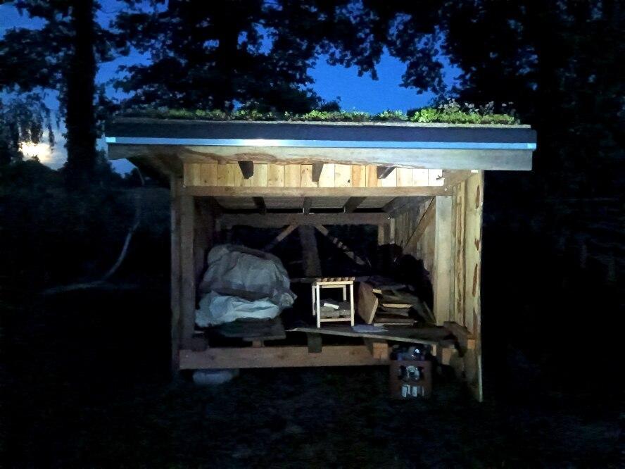 Fifths Shelter Construction Weekend: Final picture in the night