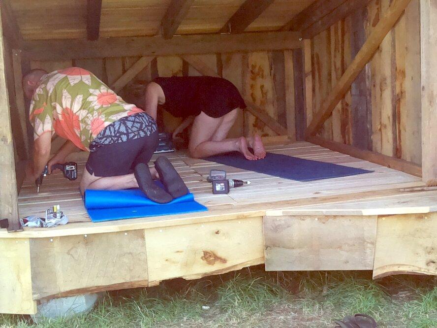 Sixth Shelter Construction Weekend: Floor finalizing