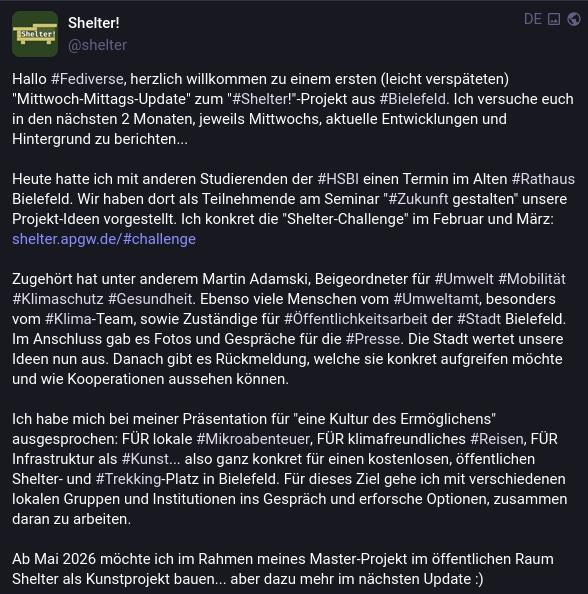 Screenshot eines Fediverse Post