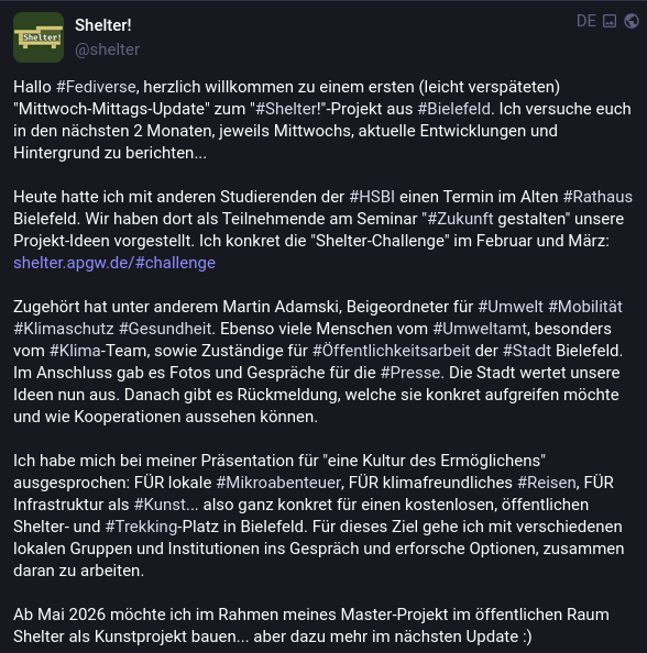 Screenshot eines Fediverse Post