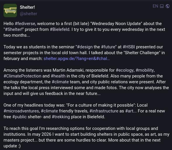 Screenshot of fediverse post