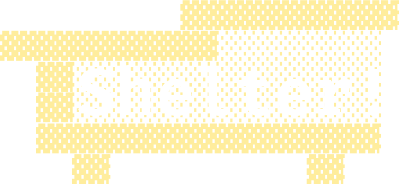 Shelter-Logo aus Text gestaltet