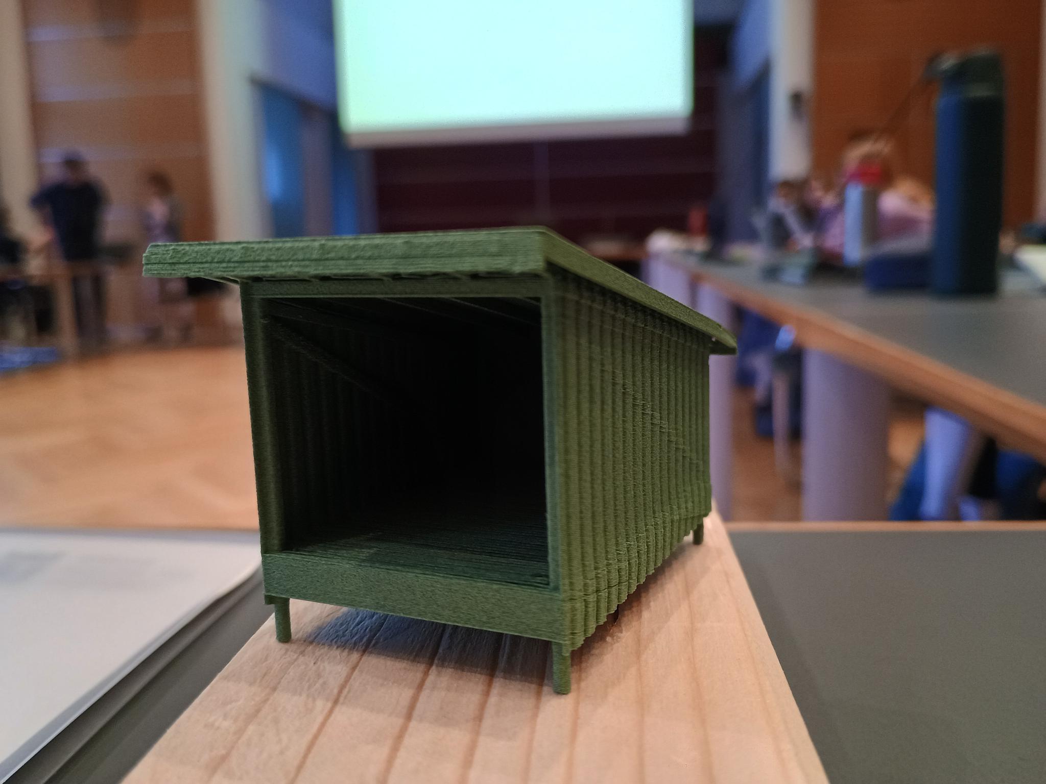 a shelter 3d model in the old townhall