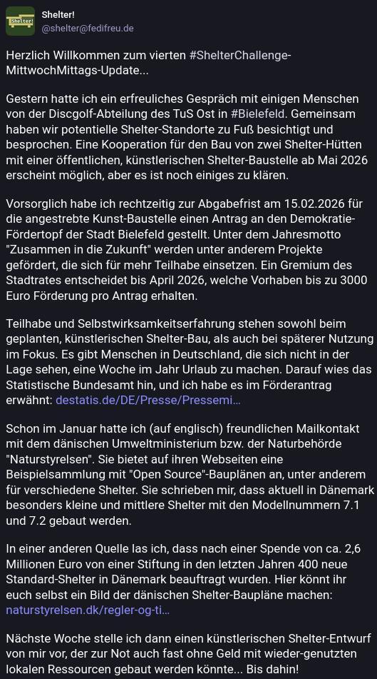 Screenshot eines Fediverse Post