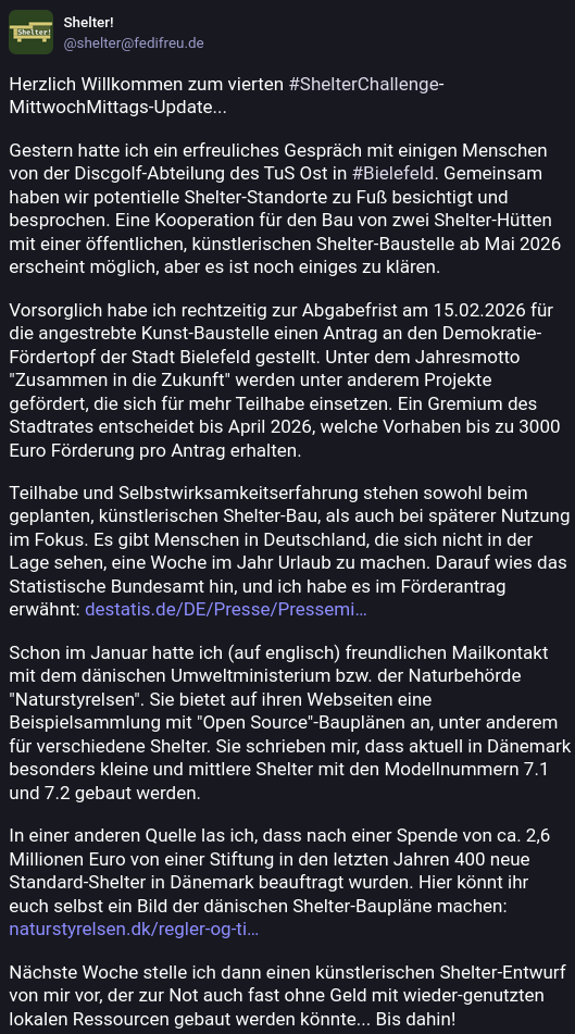 Screenshot eines Fediverse Post