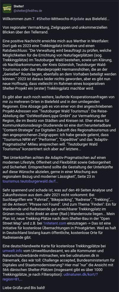 Screenshot eines Fediverse Post