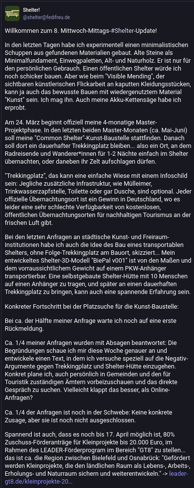 Screenshot eines Fediverse-Tröööt