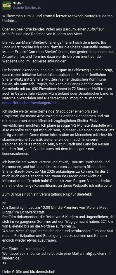 Screenshot eines Fediverse-Tröööt