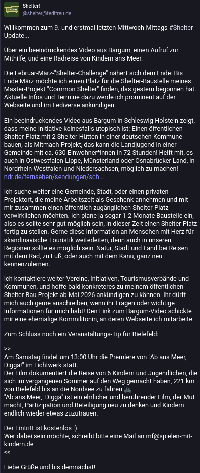 Screenshot eines Fediverse-Tröööt